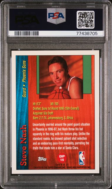 1996-97 Topps Draft Redemption #DP15 Steve Nash PSA 8 (Rookie)