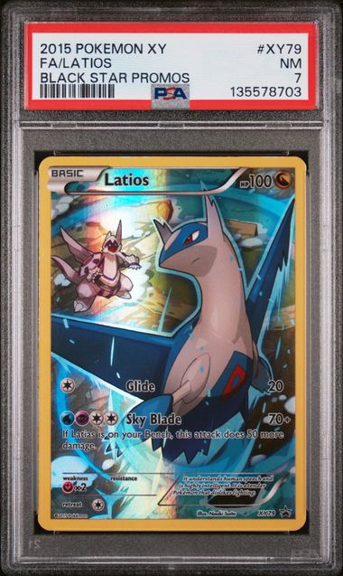 2015 Pokemon XY Black Star Promo #XY79 Latios - Full Art PSA 7