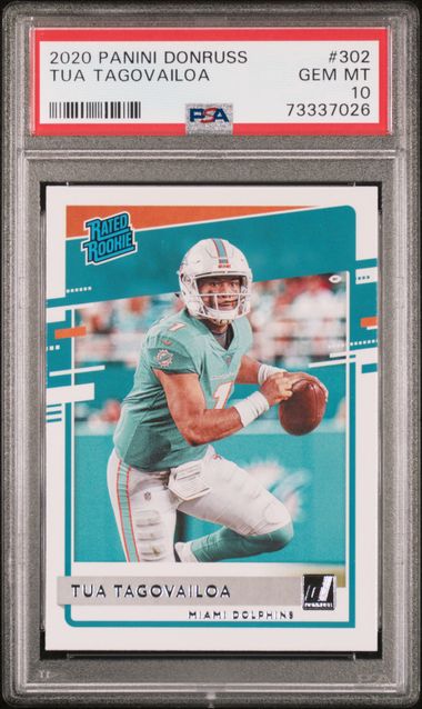 2020 Panini Donruss #302 Tua Tagovailoa PSA 10 (Rookie) | Eastridge Sports Cards