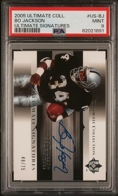 2005 Ultimate Collection Ultimate Signatures #US-BJ Bo Jackson #48/75 PSA 9