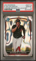 2023 Bowman Chrome Prospects Lava Refractors #BCP116 Deyvison De Los Santos #361/399 PSA 10 | Eastridge Sports Cards