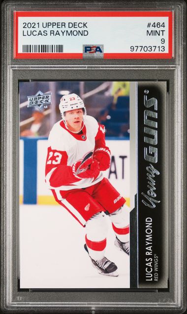 2021-22 Upper Deck #464 Lucas Raymond PSA 9 (Rookie)