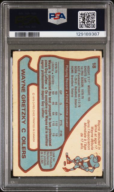 1979-80 O-Pee-Chee #18 Wayne Gretzky PSA 2 (Rookie)