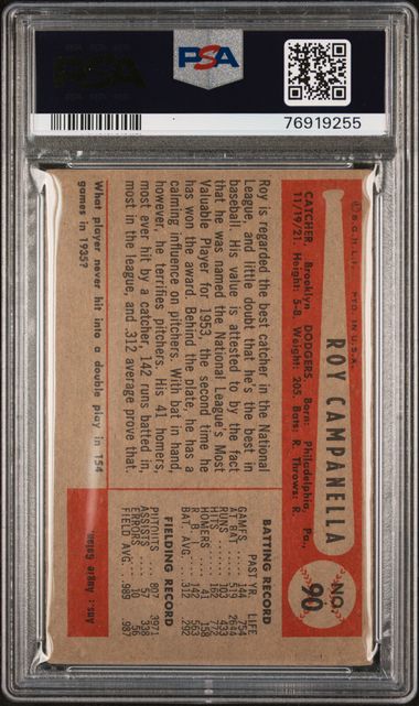 1954 Bowman #90 Roy Campanella PSA 2