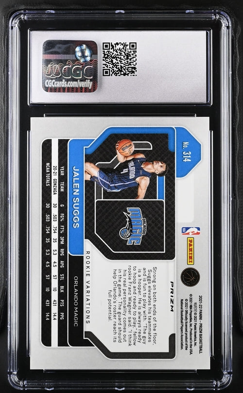 2021-22 Panini Prizm Variation SIlver #314 Jalen Suggs CGC 9 (Rookie)