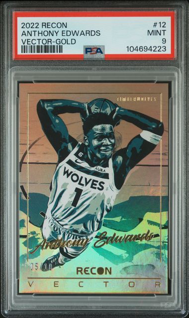 2022-23 Recon Vector Gold #12 Anthony Edwards #05/10 PSA 9 | Eastridge Sports Cards