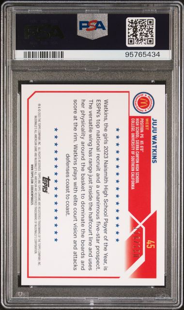 2023 Topps Chrome McDonald's All American Fuchsia Refractor #45 JuJu Watkins #116/150 PSA 9