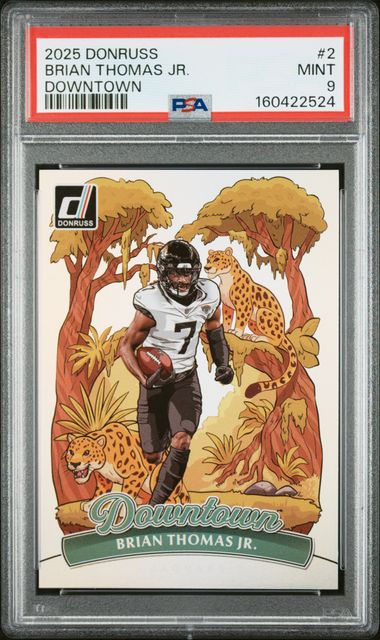 2025 Donruss Downtown #2 Brian Thomas Jr. PSA 9