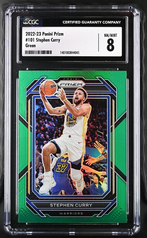 2022-23 Panini Prizm Green Prizm #101 Stephen Curry CGC 8