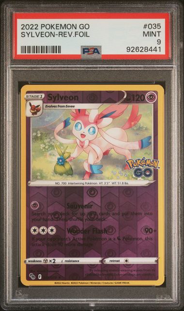 2022 Pokemon Go #035 Sylveon- Reverse Holo PSA 9