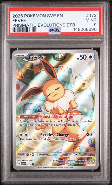 2025 Pokemon Prismatic Evolutions ETB Promo #173 Eevee PSA 9