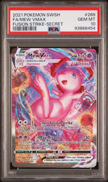 2021 Pokemon Fusion Strike #269 Mew VMax - Full Art PSA 10