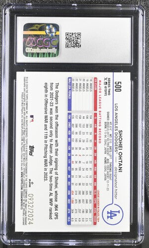 2024 Topps Gold #500 Shohei Ohtani #0932/2024 CGC 8