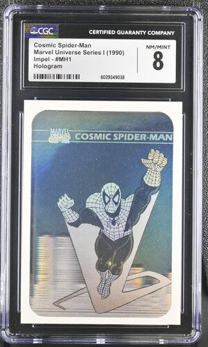 1990 Marvel Universe Series 1 Hologram #MH1 Cosmic Spider-Man CGC 8