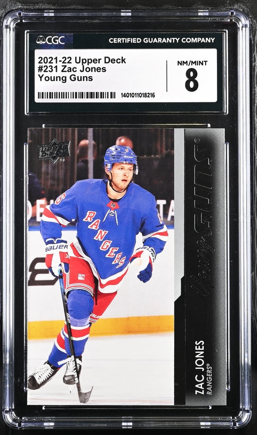 2021-22 Upper Deck #231 Zac Jones CGC 8 (Rookie)