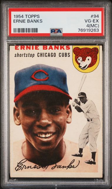 1954 Topps #94 Ernie Banks PSA 4(MC) (Rookie)