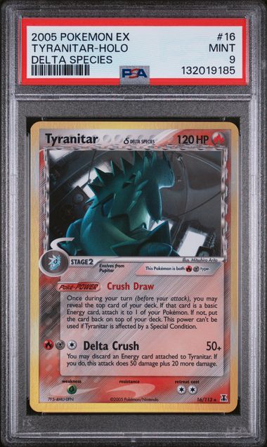 2005 Pokemon Delta Species #16 Tyranitar- Holo PSA 9