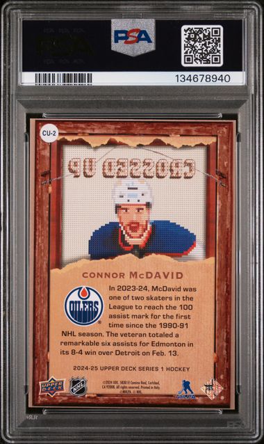 2024-25 Upper Deck Crossed Up #CU2 Connor McDavid PSA 8