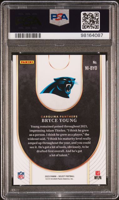 2023 Panini Select Neon Icons #NIBYO Bryce Young PSA 9 (Rookie)