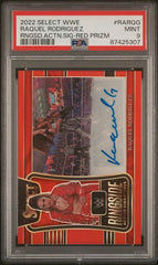 2022 Select WWE Ringside Action Signatures Prizms Red #RARQG Raquel Rodriguez #34/99 PSA 9 | Eastridge Sports Cards