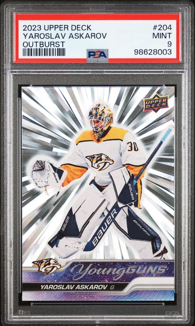 2023-24 Upper Deck Outburst Silver #204 Yaroslav Askarov PSA 9 (Rookie) | Eastridge Sports Cards
