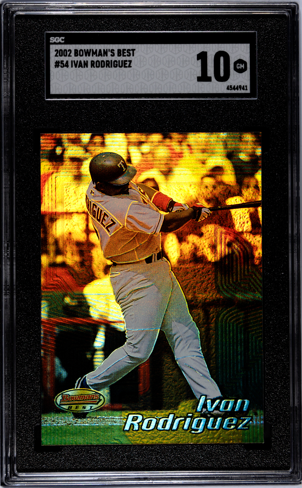 2002 Bowman's Best #54 Ivan Rodriguez SGC 10