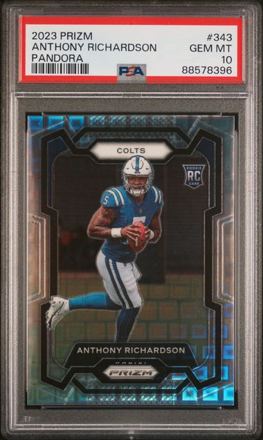 2023 Panini Prizm Pandora Prizm #343 Anthony Richardson  #336/400 PSA 10 (Rookie)