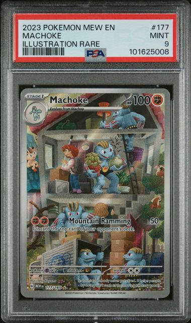 2023 Pokemon 151 #177 Machoke- Illustration Rare PSA 9
