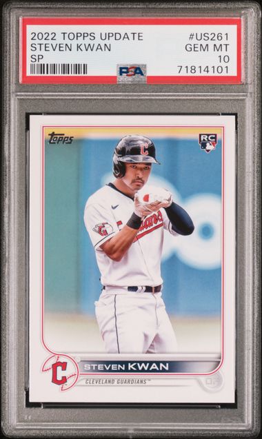 2022 Topps Update Image Variation SP #US261 Steven Kwan PSA 10 (Rookie)