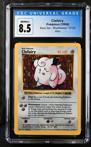 1999 Pokemon Base Set Shadowless Clefairy #5 CGC 8.5