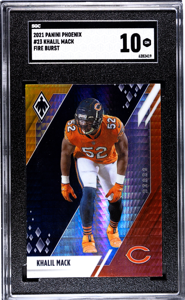 2021 Panini Phoenix Fire Burst #23 Khalil Mack SGC 10