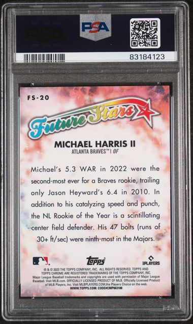 2023 Topps Chrome Future Stars #FS20 Michael Harris II PSA 10 (Rookie)