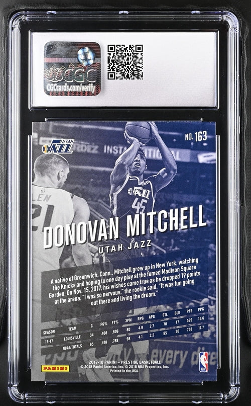 2017-18 Panini Prestige #163 Donovan Mitchell CGC 9.5 (Rookie)