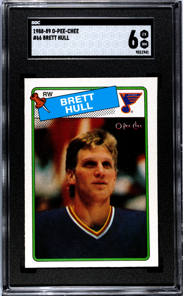 1988-89 O-Pee-Chee #66 Brett Hull SGC 6 (Rookie) | Eastridge Sports Cards