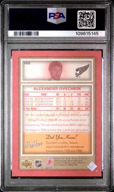 2005-06 Upper Deck Beehive Red #102 Alexander Ovechkin PSA 9 (Rookie)