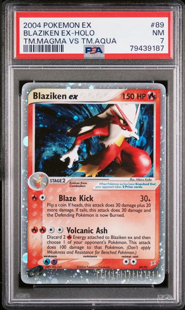 2004 Pokemon Team Magma vs Team Aqua #89 Blaziken ex- Holo PSA 7