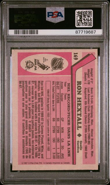 1987-88 O-Pee-Chee #169 Ron Hextall PSA 9 (Rookie) | Eastridge Sports Cards