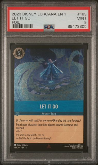2023 Disney Lorcana The First Chapter #163 Let It Go (Foil) PSA 9
