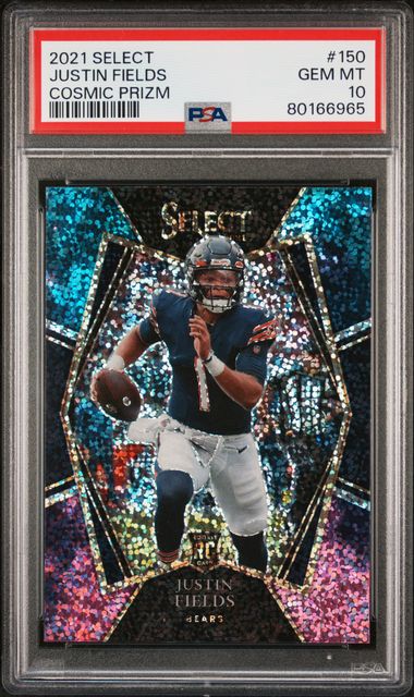 2021 Panini Select Cosmic Prizm #150 Justin Fields PSA 10 (Rookie)
