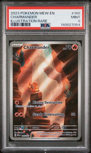 2023 Pokemon 151 #168 Charmander - Illustration Rare PSA 9