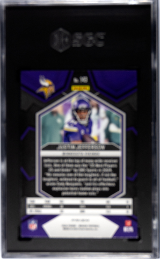 2024 Panini Mosaic Green Prizm #143 Justin Jefferson SGC 10