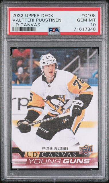 2022-23 Upper Deck Canvas #C108 Valtteri Puustinen PSA 10 (Rookie)