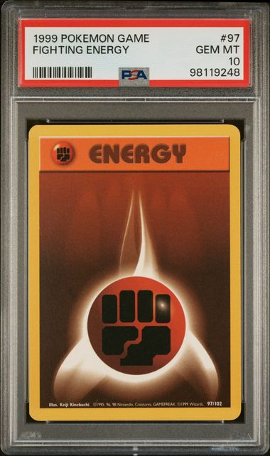 1999 Pokemon Base Set Unlimited #97 Fighting Energy PSA 10