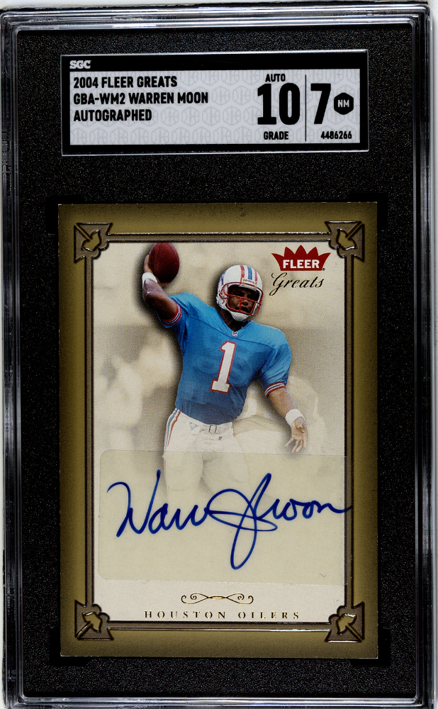 2004 Greats of the Game Autographs #GBA-WM2 Warren Moon SGC 7 (Auto 10) | Eastridge Sports Cards