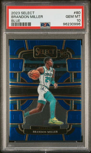 2023-24 Panini Select Blue #80 Brandon Miller PSA 10 (Rookie)