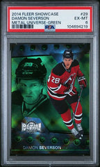 2014-15 Fleer Showcase Metal Universe Green #29 Damon Severson #005/100 PSA 6 (Rookie) | Eastridge Sports Cards