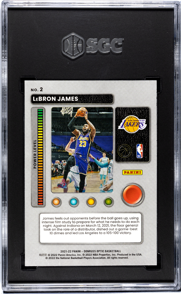 2021-22 Donruss Optic T-Minus 3,2,1 #2 LeBron James SGC 10