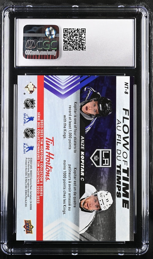 2022-23 Upper Deck Tim Hortons Flow of Time #NT-8 Anze Kopitar CGC 8.5
