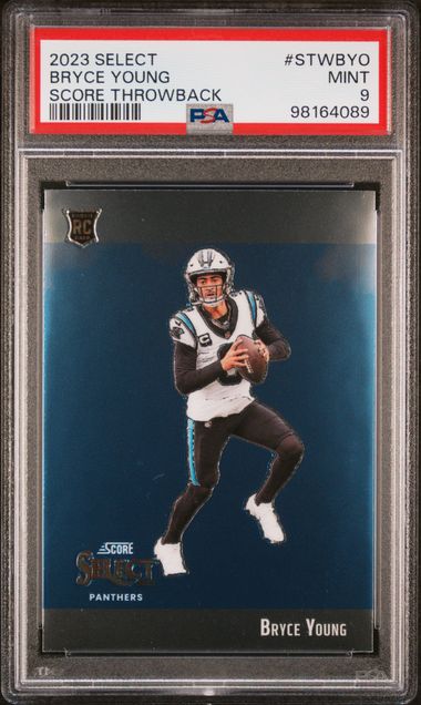 2023 Panini Select Score Throwback #STWBYO Bryce Young PSA 9 (Rookie)