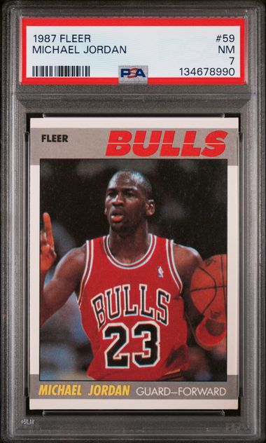 1987-88 Fleer #59 Michael Jordan PSA 7